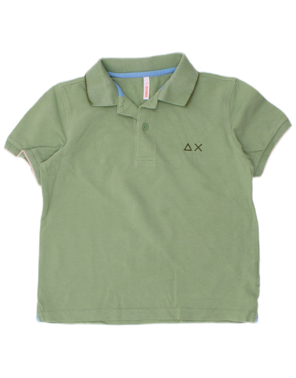 Polo Sun68 da bambino 5-6 anni in cotone verde