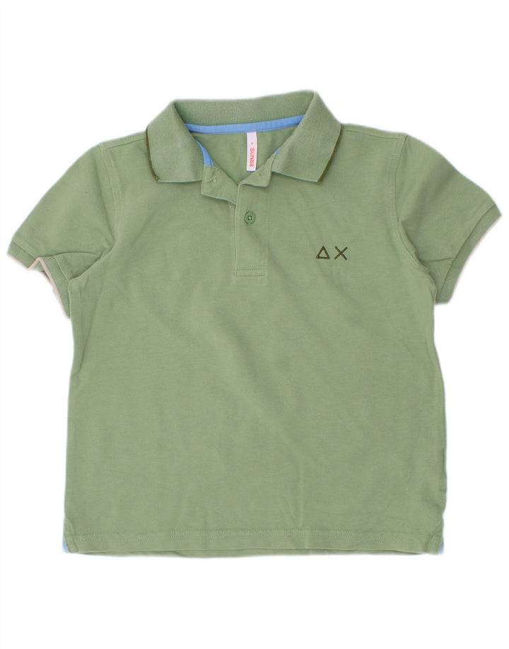 Polo Sun68 da bambino 5-6 anni in cotone verde