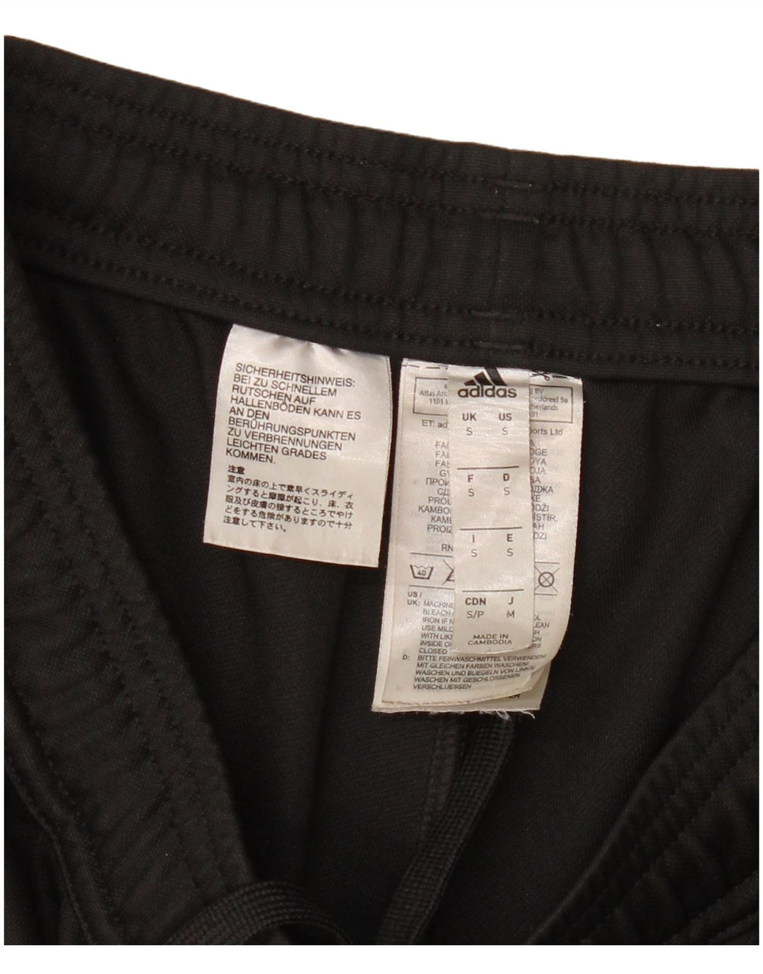 Pantaloni da tuta Adidas Climacool da uomo piccoli in poliestere nero