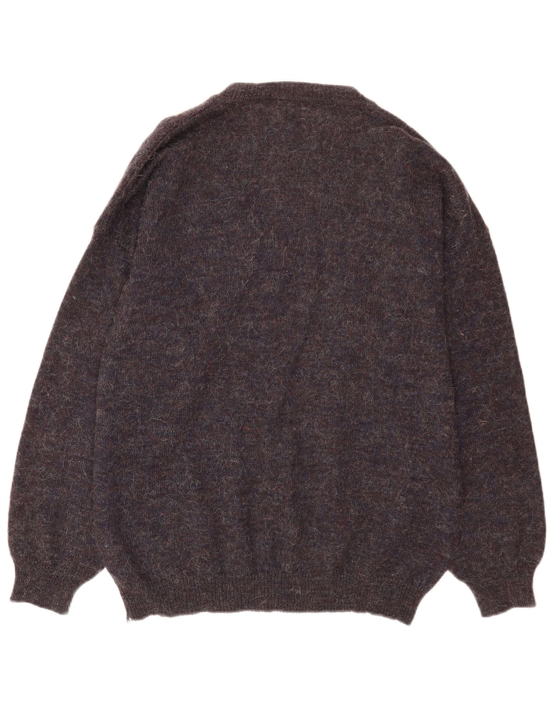 NANI BON Maglione da uomo con scollo a V grande acrilico geometrico grigio