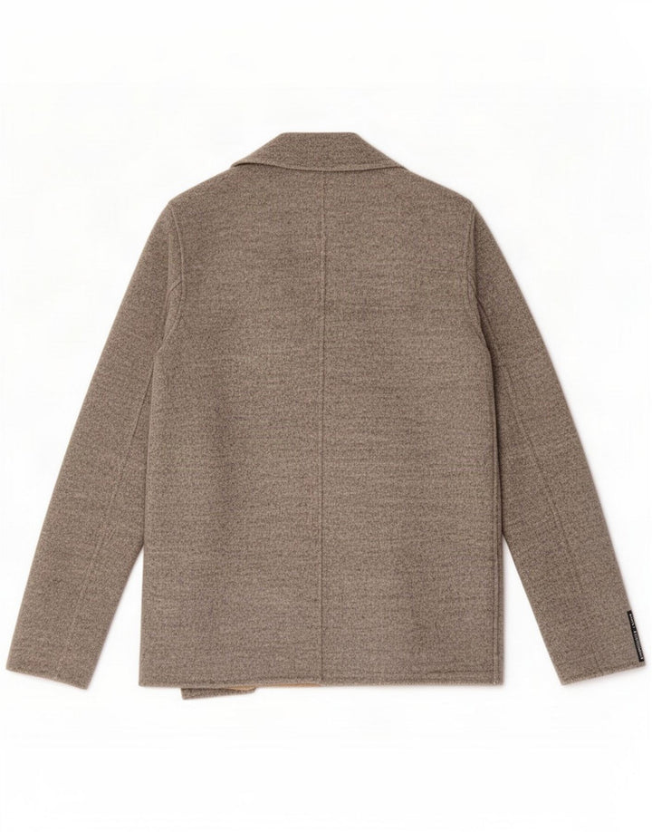 Massimo Dutti Giacca blazer aperta da donna UK 14 Lana grigio medio