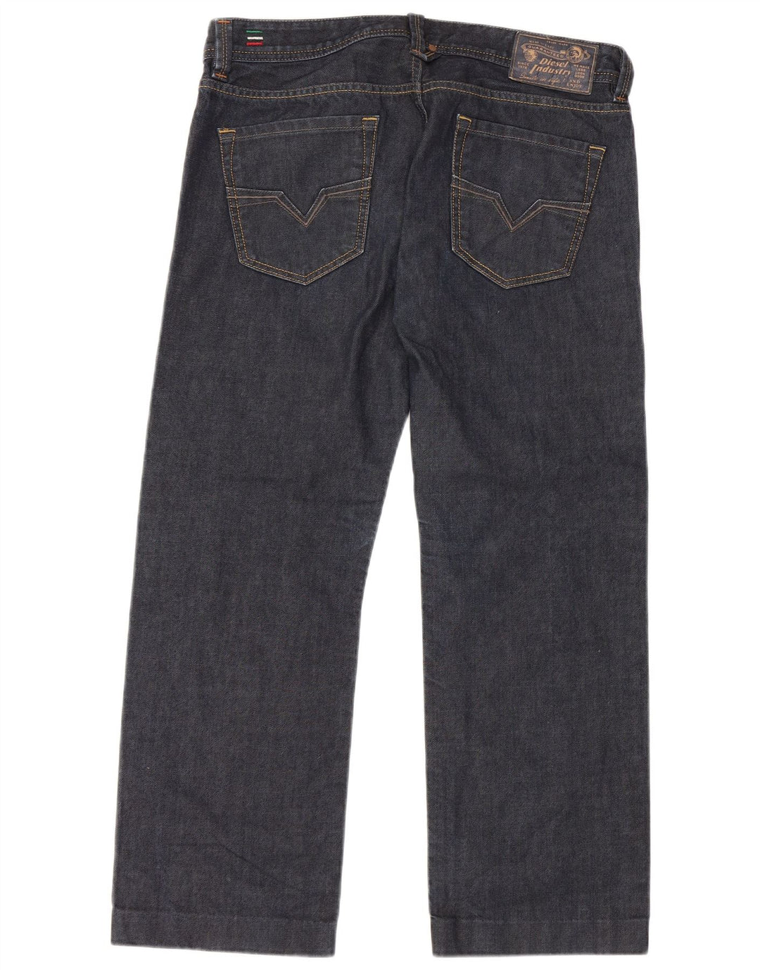 Jeans dritti da uomo Diesel W32 L27 cotone blu navy