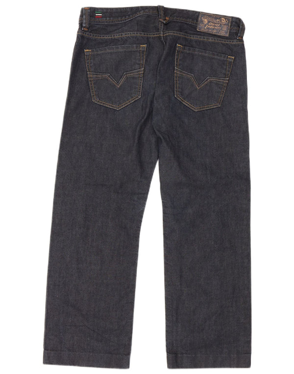 Jeans dritti da uomo Diesel W32 L27 cotone blu navy