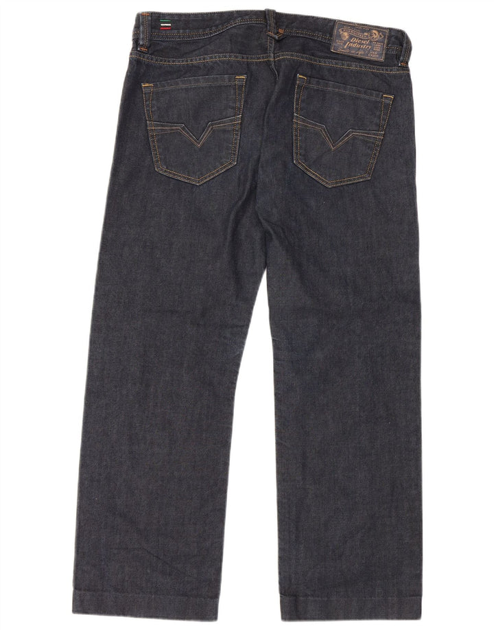 Jeans dritti da uomo Diesel W32 L27 cotone blu navy
