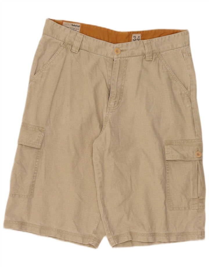 Pantaloncini cargo da uomo Timberland W34 Large in cotone beige