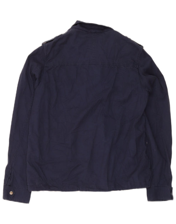 Giacca militare da donna Fat Face UK 10 Small Lyocell blu navy