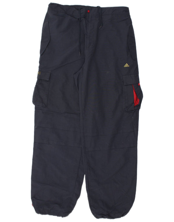 Pantaloni cargo da uomo Adidas Joggers medi W32 L31 blu navy in poliammide