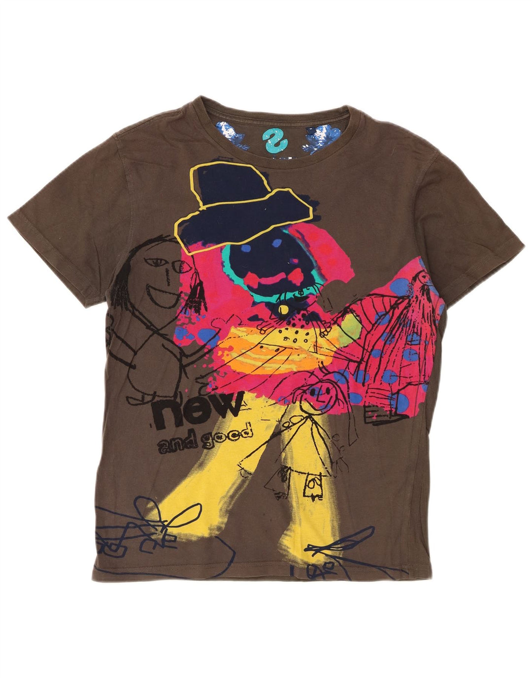 Desigual Uomo T-shirt grafica Top Medium Khaki