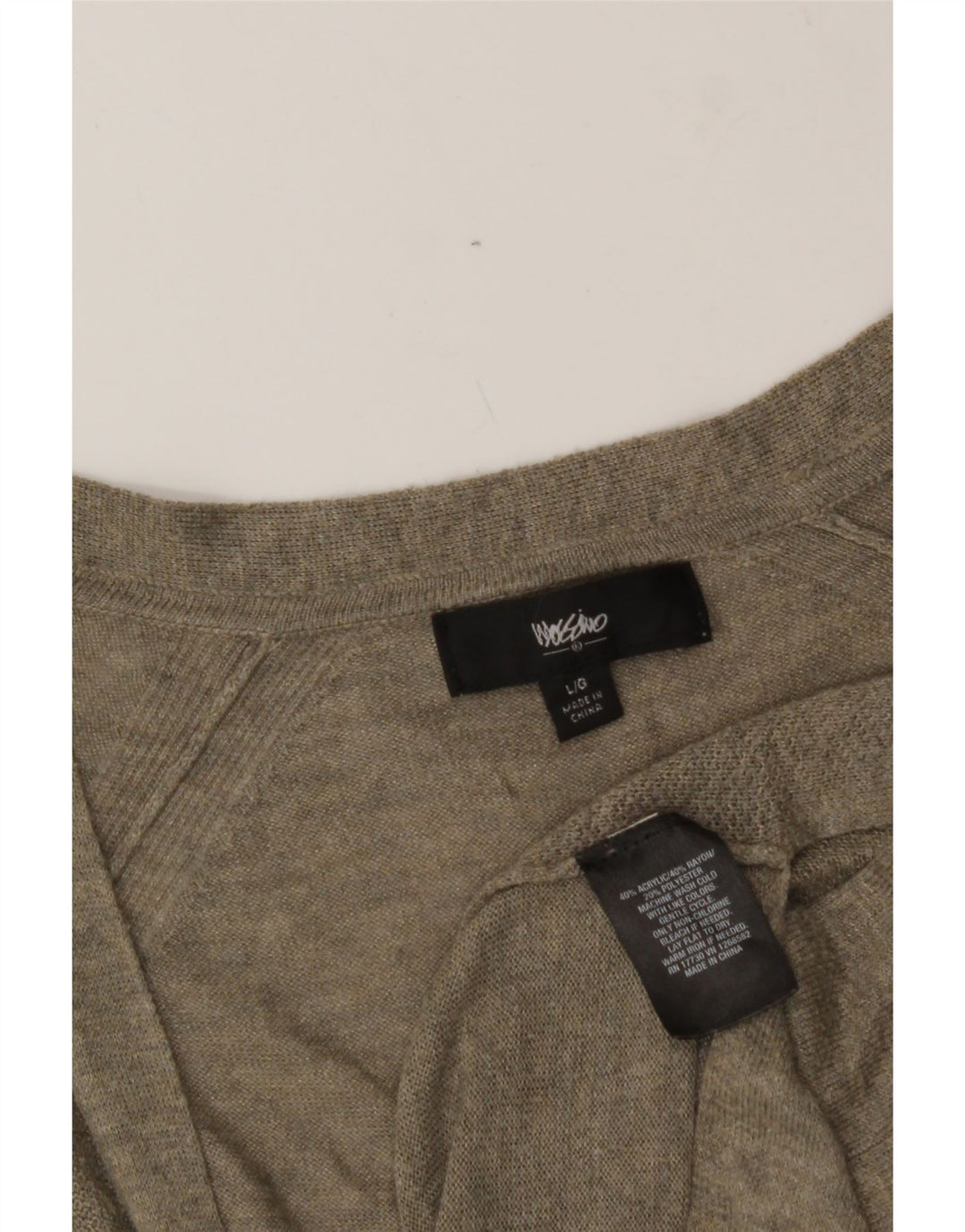 MOSSIMO Womens Longline Open Cardigan Sweater UK 16 Large Grey Acrylic Vintage Mossimo and Second-Hand Mossimo from Messina Hembry 