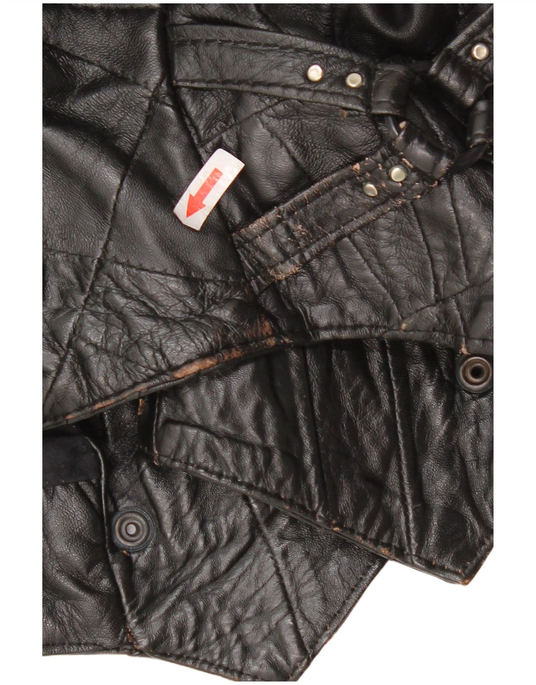 Giacca in pelle bomber da donna vintage UK 12 in pelle nera media