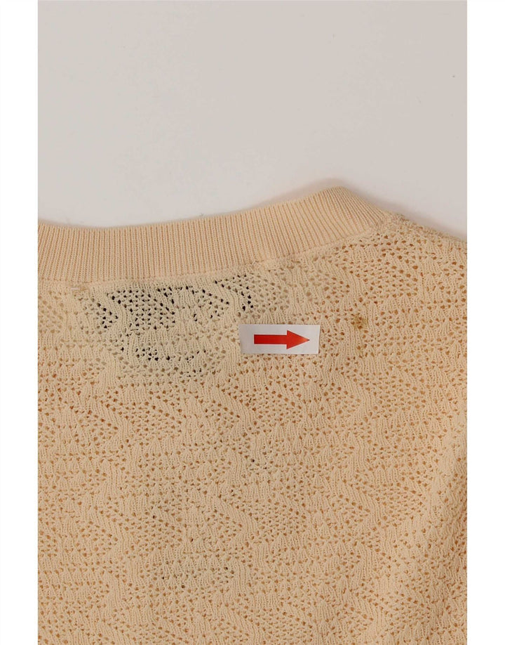 Top Zara da donna a maniche lunghe UK 12 Viscosa beige medio