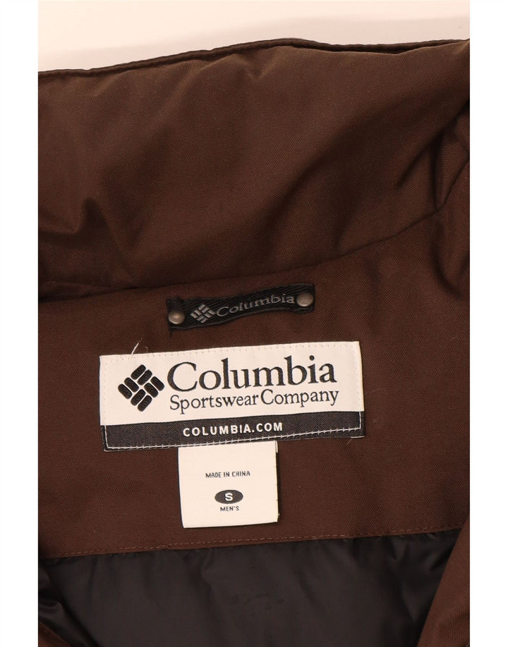 Giacca imbottita da uomo Columbia UK 36 piccola in nylon marrone