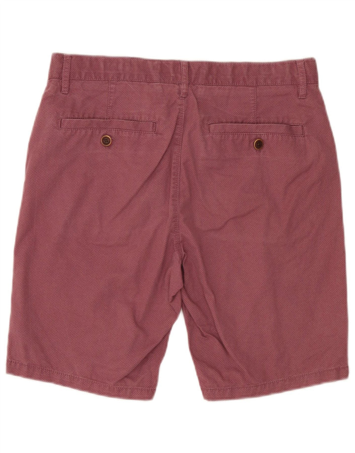 Pantaloncini chino da uomo con motivo astratto Fat Face W32 cotone bordeaux medio