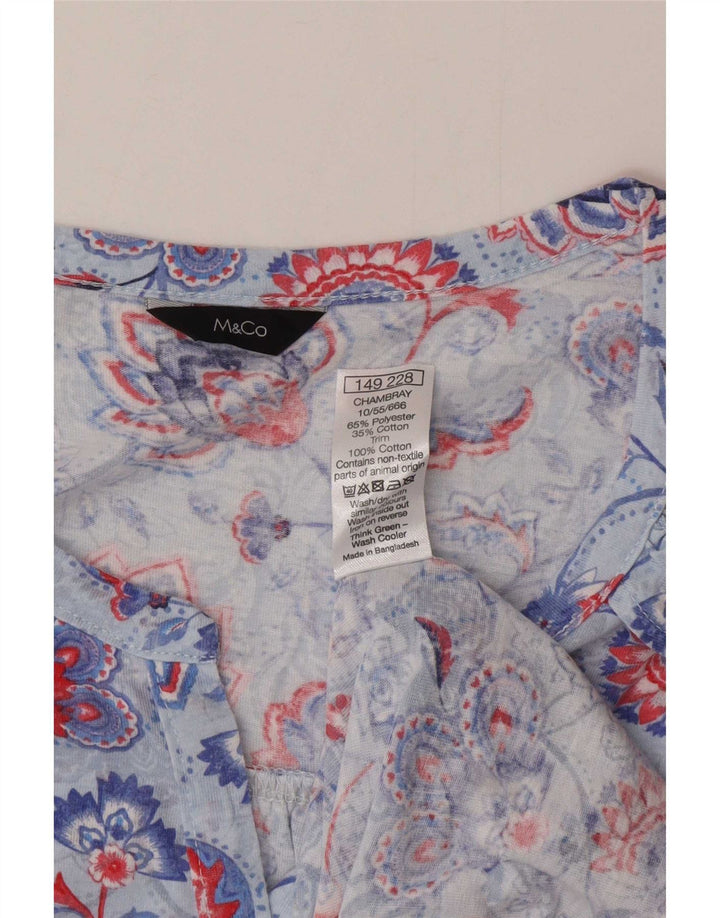 Camicetta senza maniche da donna M&Co UK 14 Grande poliestere floreale blu