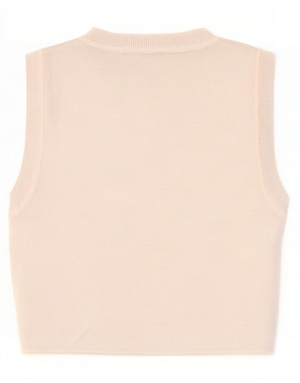 Zara Womens Crop Vest Top UK 12 Medium Grey Viscose