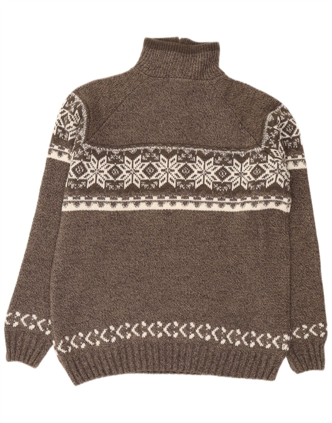 Maglione Canda da uomo con zip e collo 2XL Acrilico Fair Isle grigio