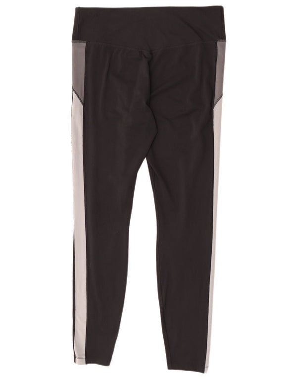 Leggings Nike Dri Fit da donna UK 16 Large Nero Colourblock Poliestere