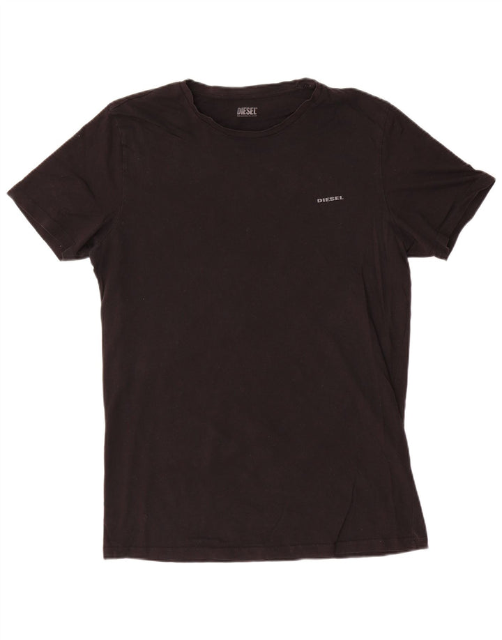 T-shirt da uomo Diesel Top grande in cotone nero