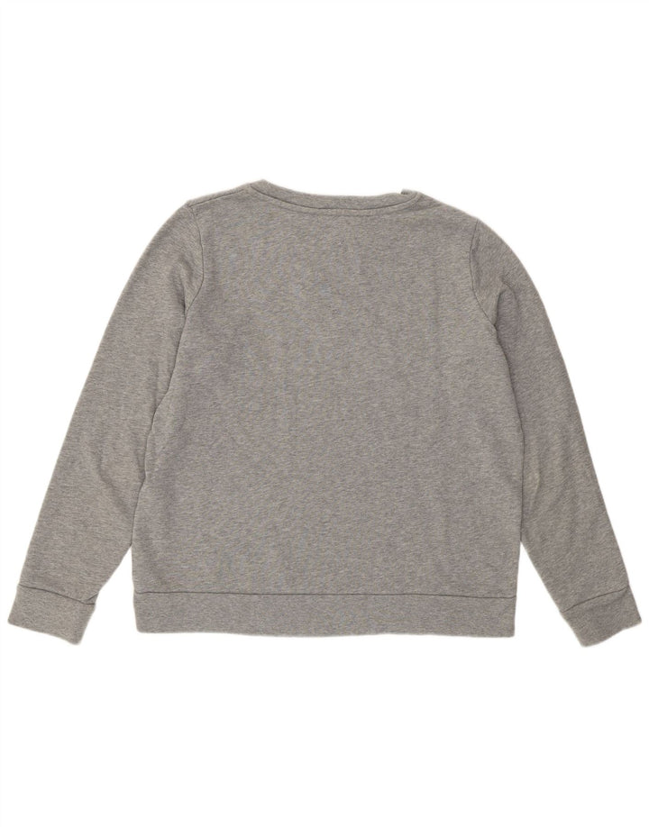 Felpa grafica da donna Gant Maglione UK 14 Cotone screziato grigio medio