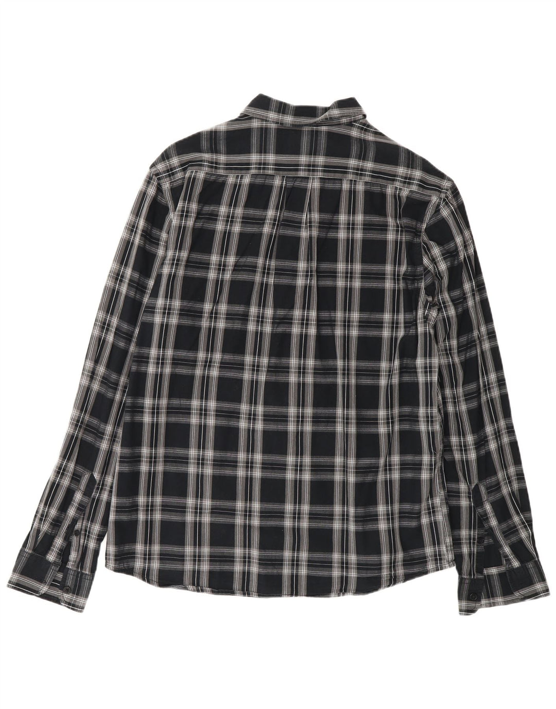 Camicia da uomo in flanella vestibilità regolare Wrangler, cotone a quadri nero medio
