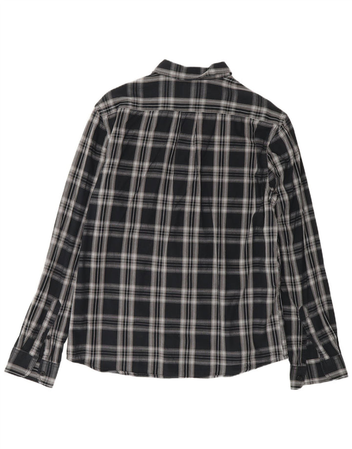 Camicia da uomo in flanella vestibilità regolare Wrangler, cotone a quadri nero medio