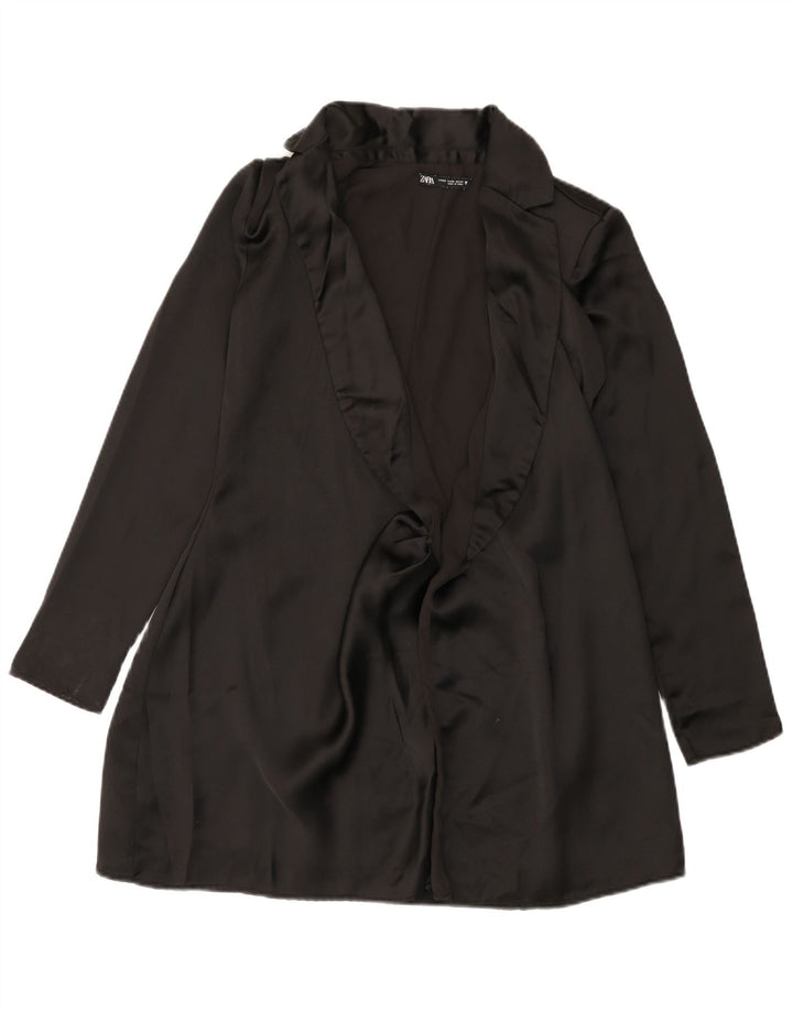 Soprabito aperto da donna Zara UK 6 XS poliestere nero