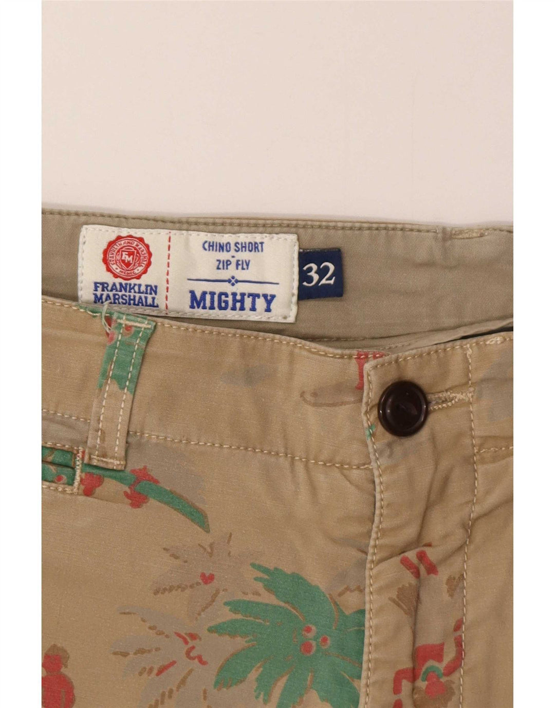 Pantaloncini chino hawaiani da uomo Franklin Marshall medi W32 kaki