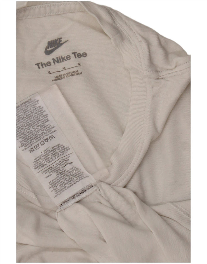 NIKE Mens T-Shirt Top Medium White Cotton
