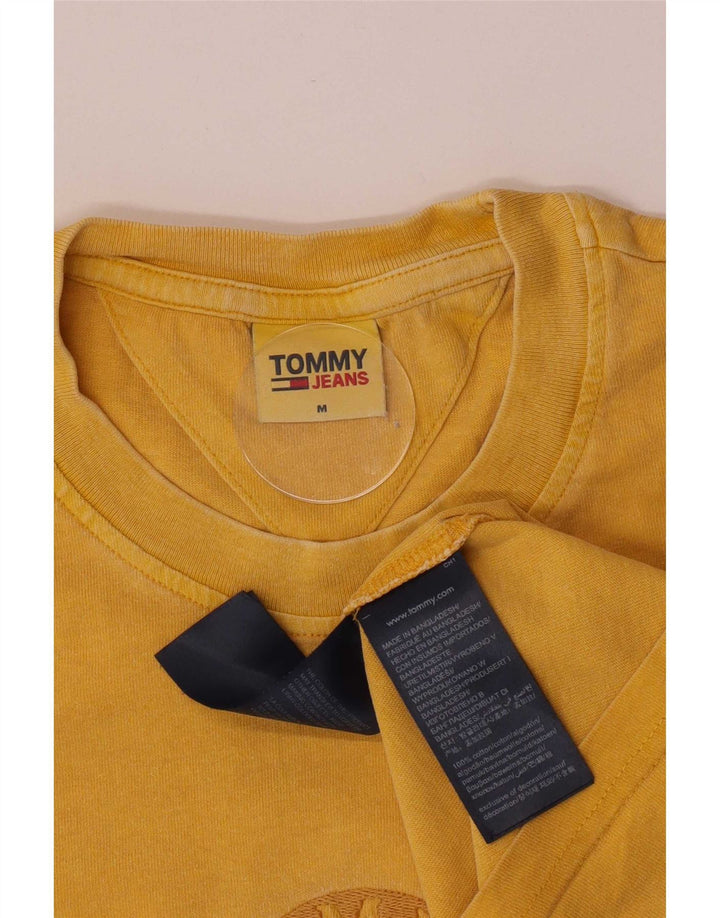 T-shirt grafica da uomo Tommy Hilfiger Top in cotone giallo medio