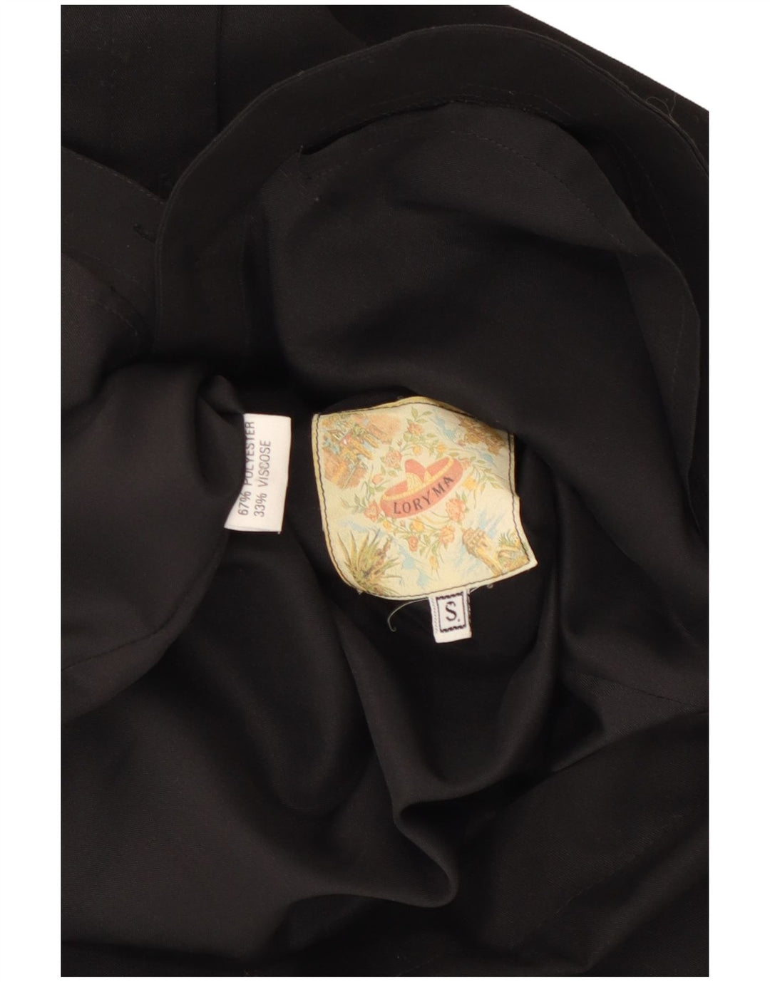 Gonna a tubino vintage da donna piccola W26 in poliestere nero