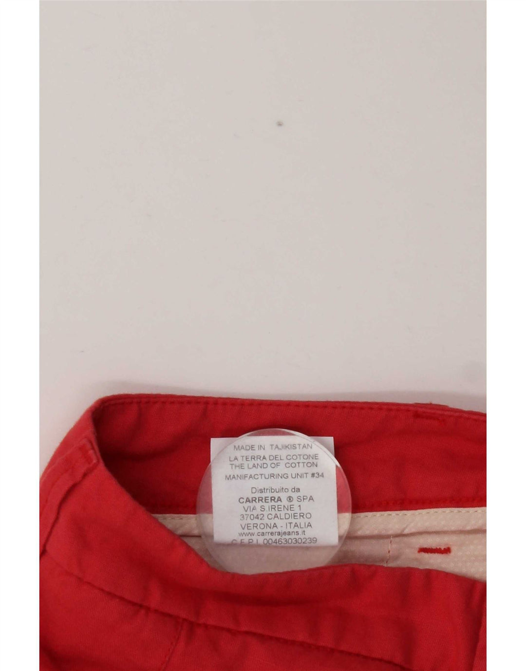 Pantaloni chino slim da donna Carrera IT 42 medio W28 L31 rosso cotone