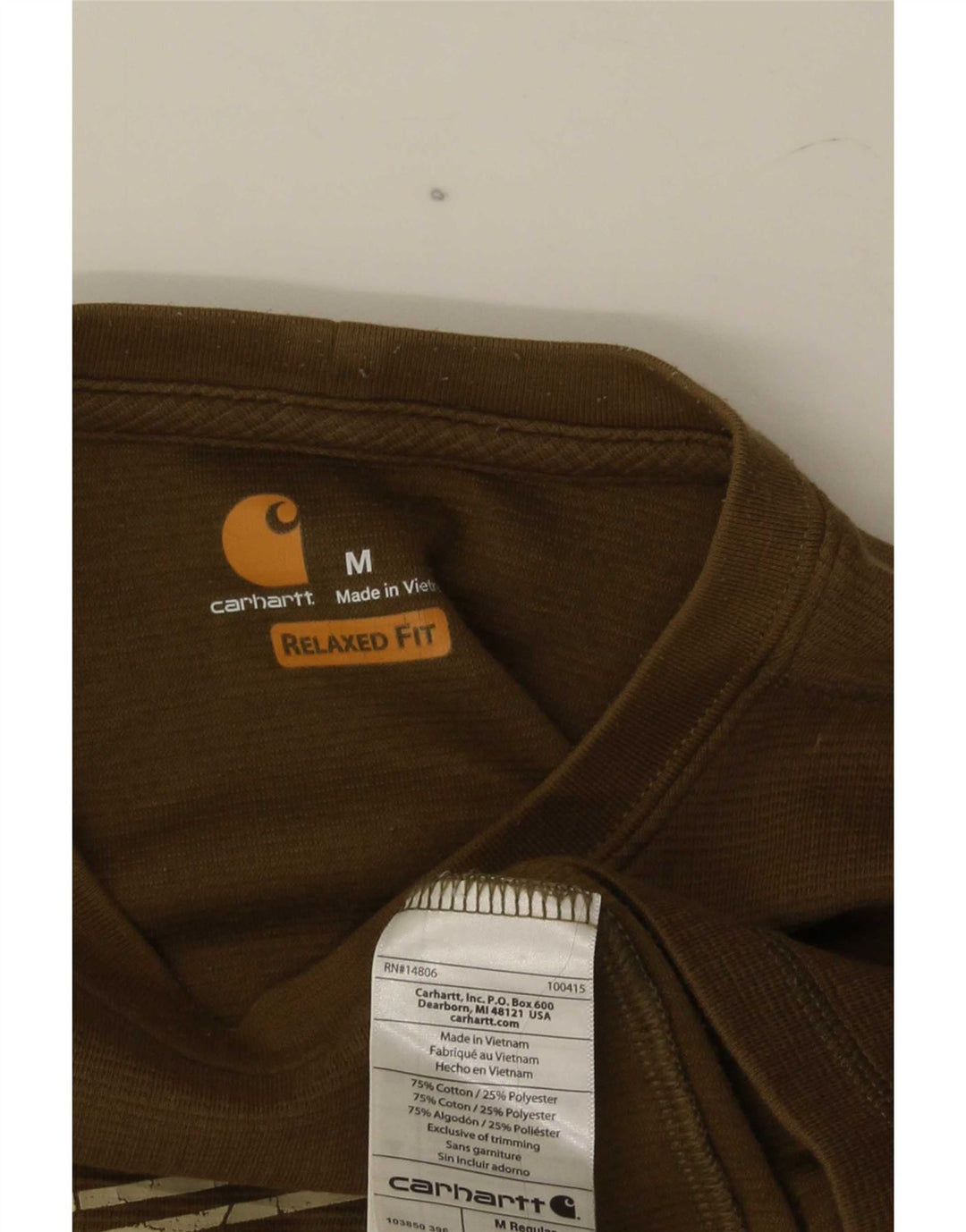 Carhartt Top grafico da uomo con vestibilità rilassata a maniche lunghe in cotone verde medio