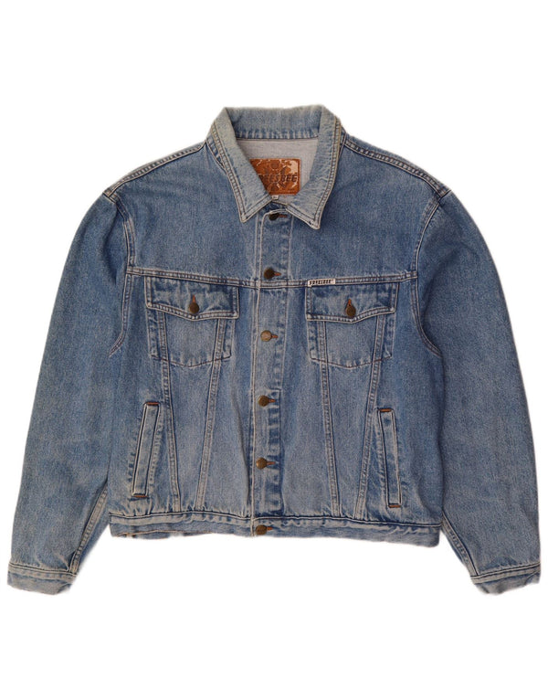 Giacca di jeans vintage da uomo UK 42 XL in cotone blu