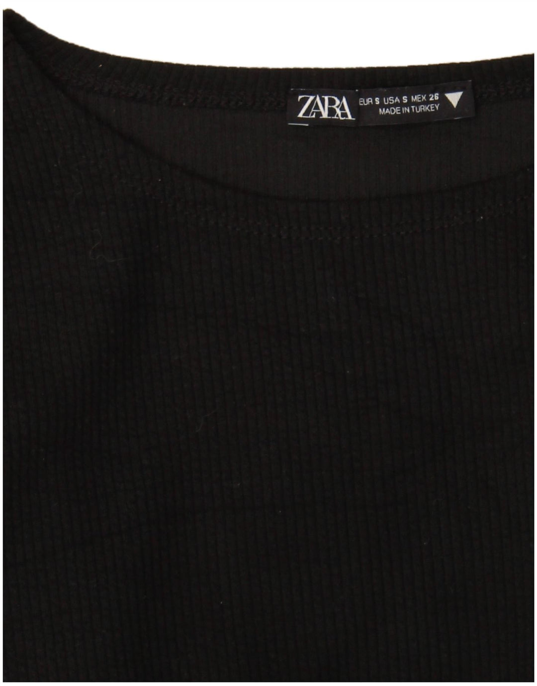 Top corto da donna Zara a maniche lunghe UK 8 piccolo nero