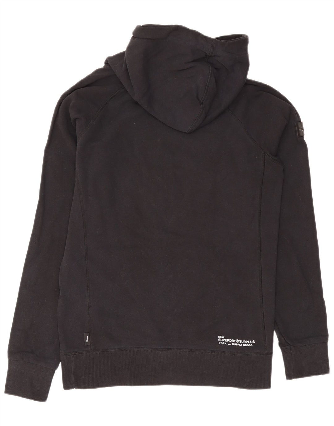 Maglione con cappuccio grafico da uomo Superdry in cotone nero medio