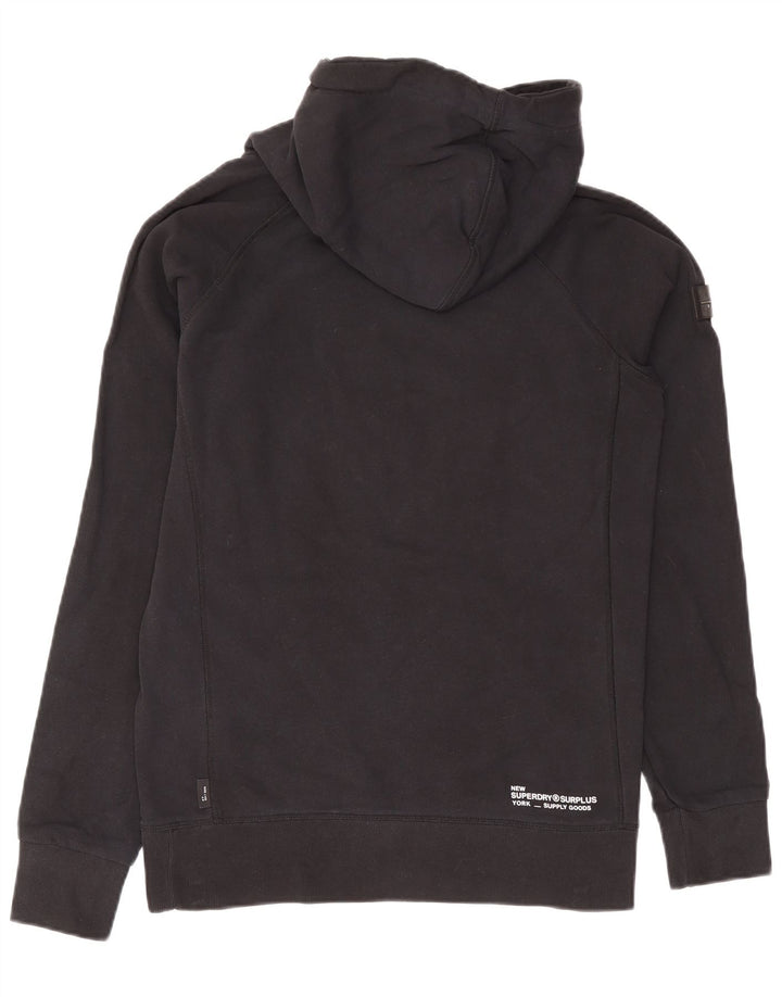 Maglione con cappuccio grafico da uomo Superdry in cotone nero medio