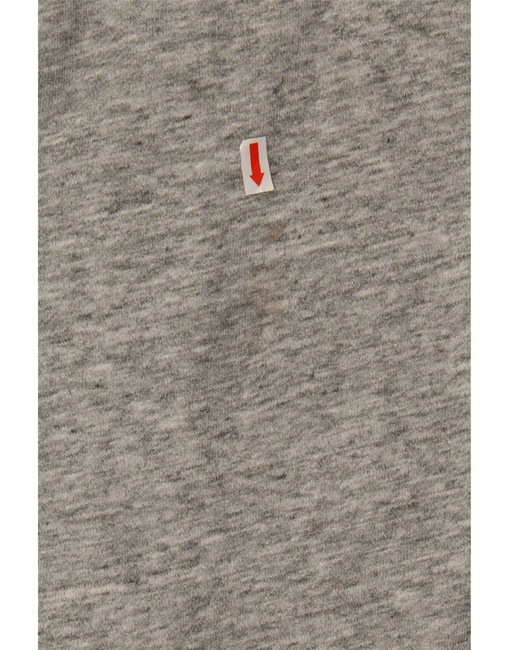 TOMMY HILFIGER Maglione con cappuccio e zip oversize da donna UK 10 piccolo grigio