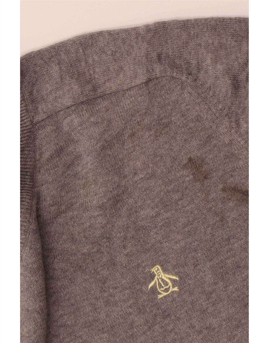 Maglione da uomo con scollo a V Penguin grande grigio