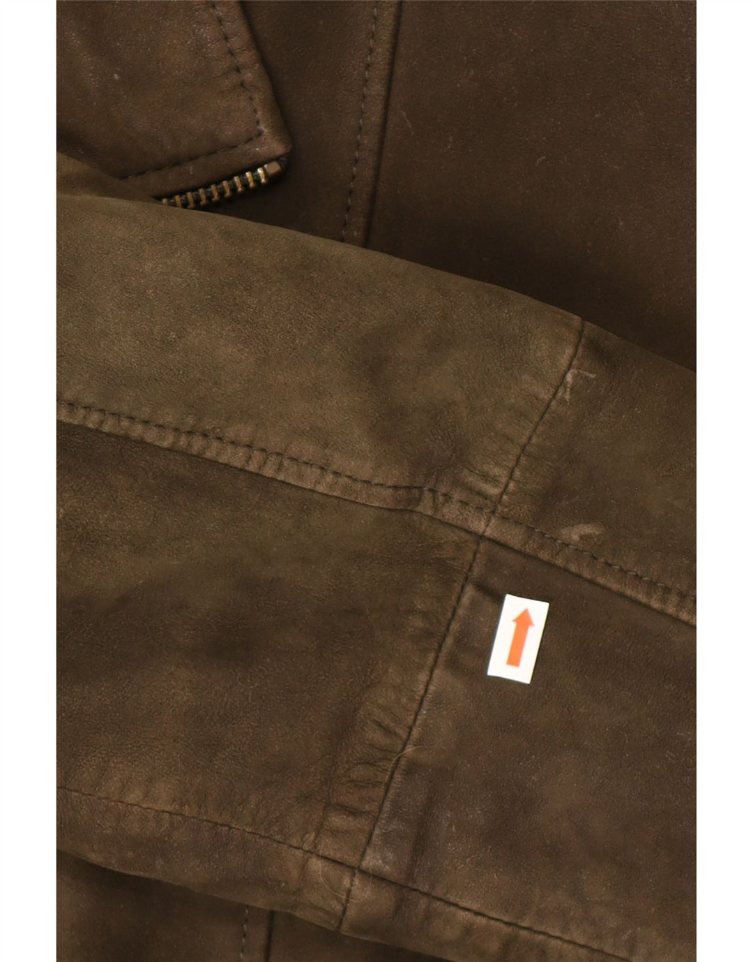 Giacca in pelle scamosciata da uomo Scotch & Soda UK 40 grande in pelle kaki