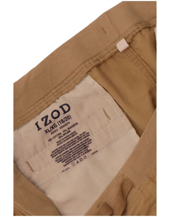 Pantaloncini chino da ragazzo Izod 15-16 anni XL W34 Cotone beige