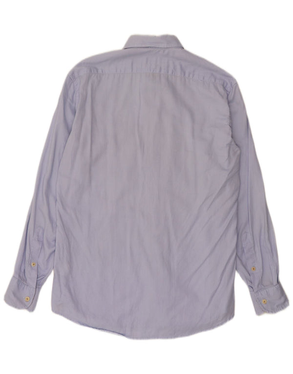 Camicia da uomo ALVIERO MARTINI taglia 39 15 1/2 cotone blu medio