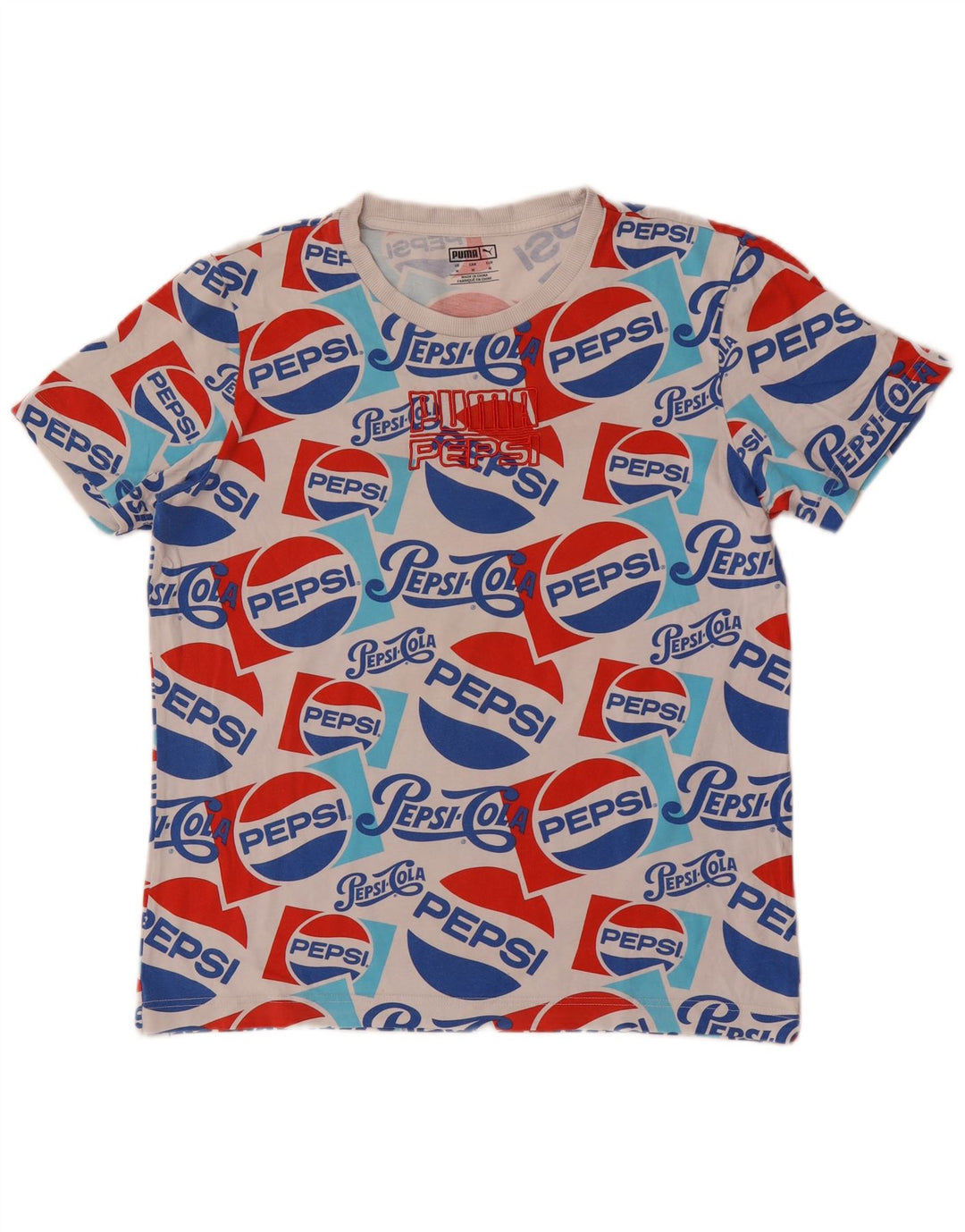 T-shirt grafica da uomo Puma Top in cotone bianco medio