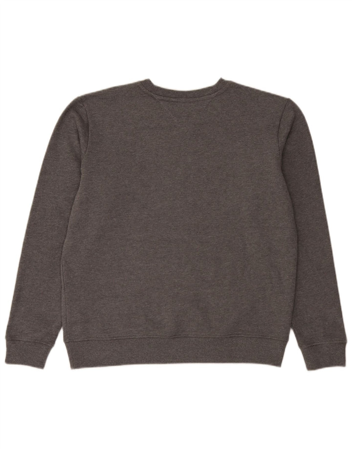 Tommy Hilfiger Felpa grafica da uomo Maglione grande cotone grigio