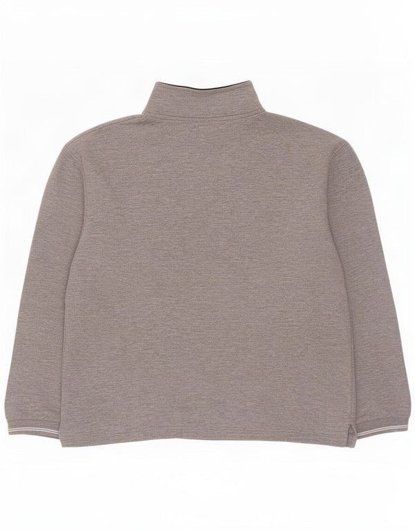 Reebok Boys Zip Neck Sweatshirt Jumper 15-16 Years Grey Colourblock