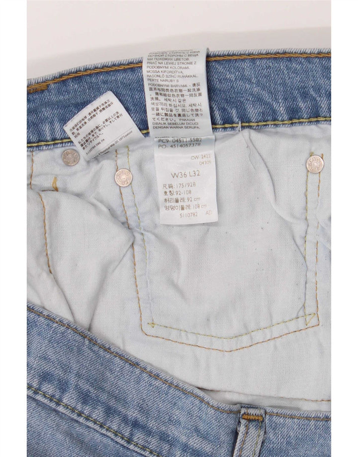 Levi's Uomo 511 Slim Jeans W36 L32 Cotone Blu