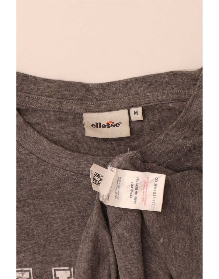 T-shirt grafica da uomo Ellesse Top in cotone chiazzato grigio medio