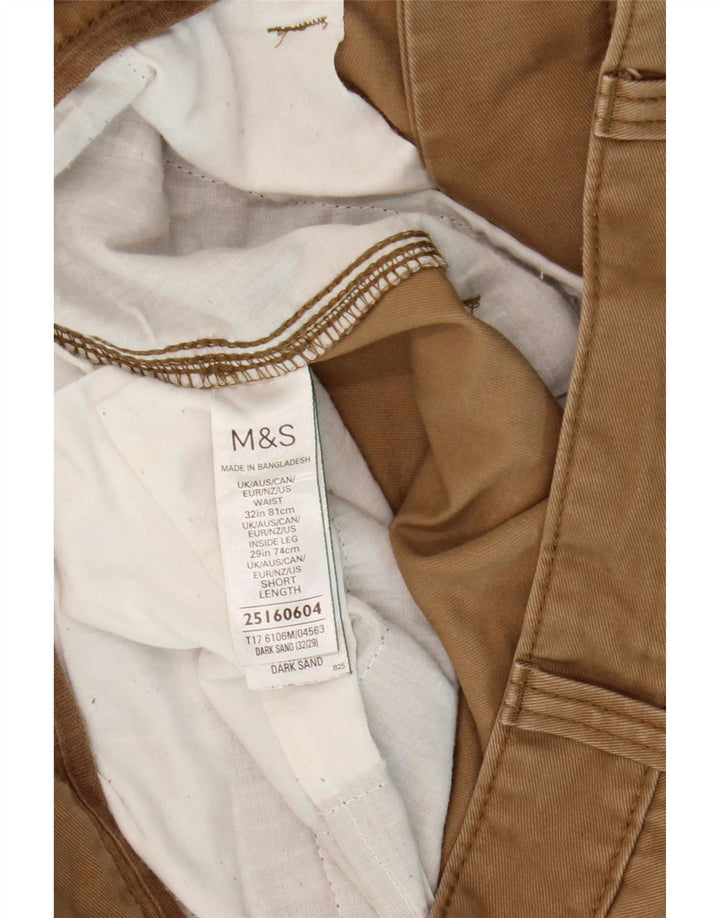 Pantaloni cargo slim da uomo Marks & Spencer W32 L27 cotone beige