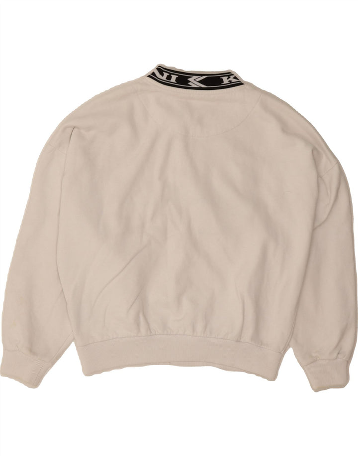 KARL KANI Womens Oversized Graphic Sweatshirt Jumper UK 10 Small White Vintage Karl Kani and Second-Hand Karl Kani from Messina Hembry 