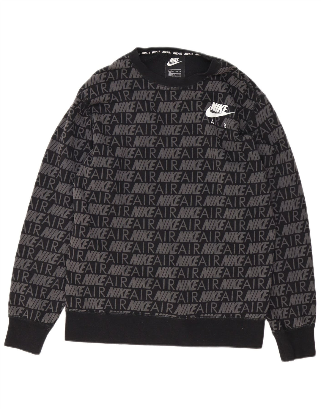 Felpa con grafica Nike da uomo XS in cotone nero