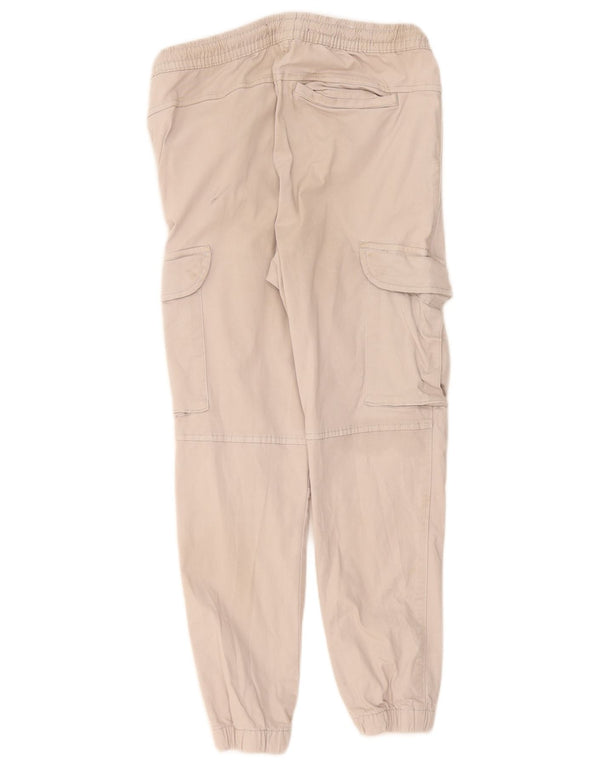 Pantaloni cargo da uomo Zara Crop Joggers medi W30 L26 cotone grigio